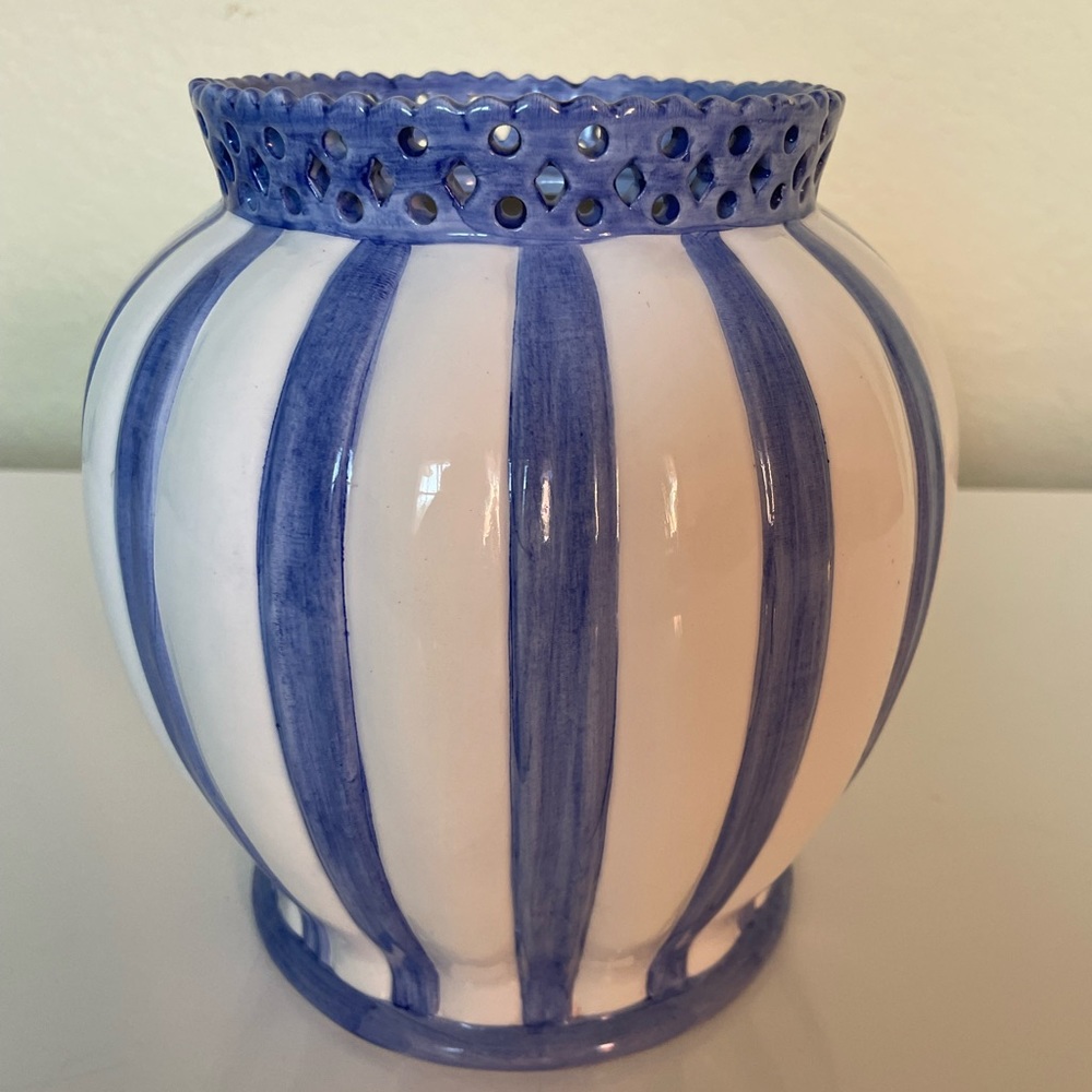 Saks Fifth Ave stripped vase.
